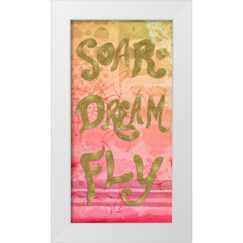 Soar Dream Fly White Modern Wood Framed Art Print by Medley, Elizabeth