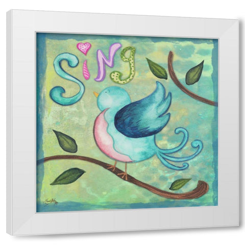 Spring Blossom I White Modern Wood Framed Art Print by Medley, Elizabeth