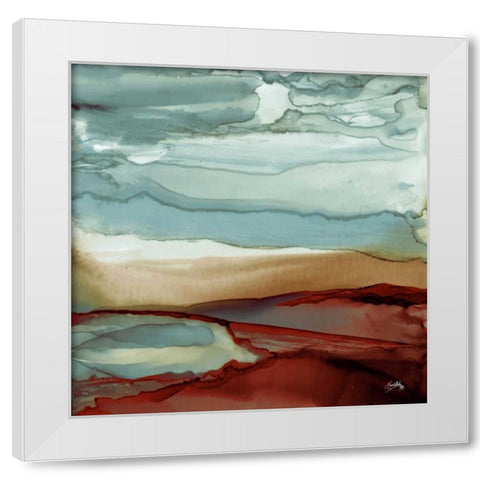 New Sky Square White Modern Wood Framed Art Print by Medley, Elizabeth