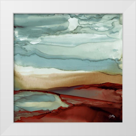 New Sky Square White Modern Wood Framed Art Print by Medley, Elizabeth