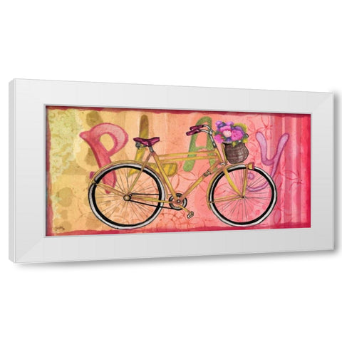 Sing and Play Bike II White Modern Wood Framed Art Print by Medley, Elizabeth