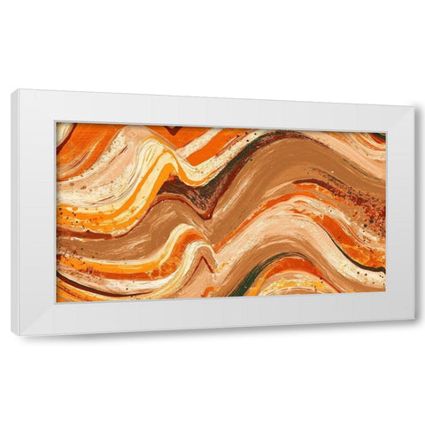 New Concept Orange Abstract White Modern Wood Framed Art Print by Pinto, Patricia