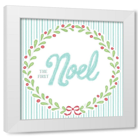 Christmas Wreath I White Modern Wood Framed Art Print by Metz, Andi