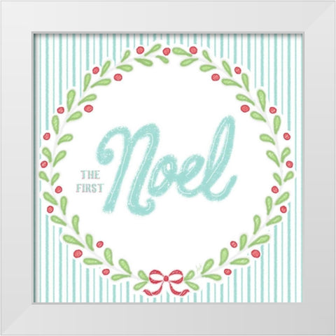 Christmas Wreath I White Modern Wood Framed Art Print by Metz, Andi