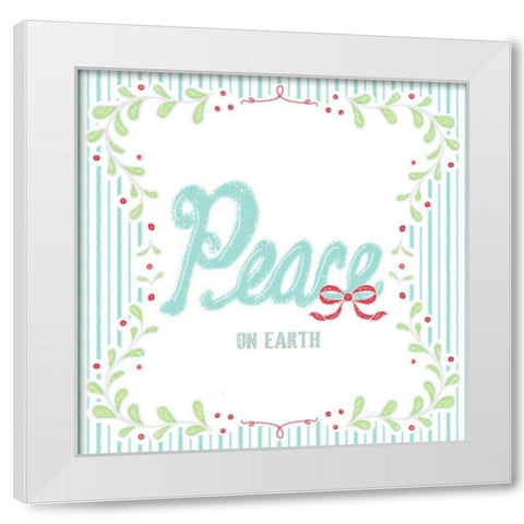 Christmas Wreath III White Modern Wood Framed Art Print by Metz, Andi