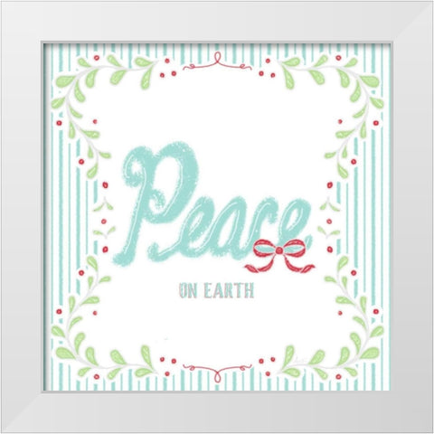 Christmas Wreath III White Modern Wood Framed Art Print by Metz, Andi