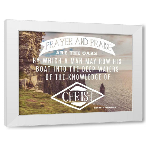 Prayer and Praise Oars White Modern Wood Framed Art Print by Bonnett, Stede