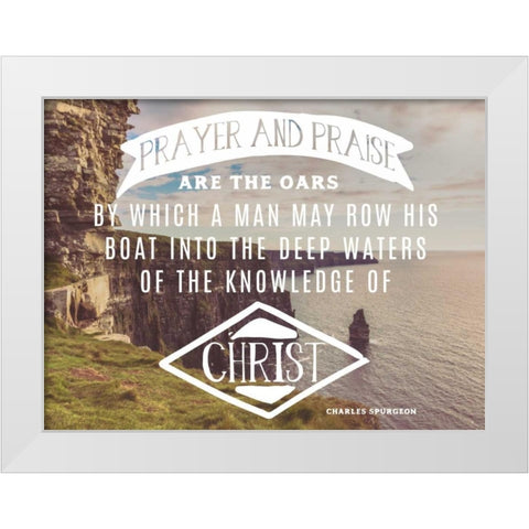 Prayer and Praise Oars White Modern Wood Framed Art Print by Bonnett, Stede