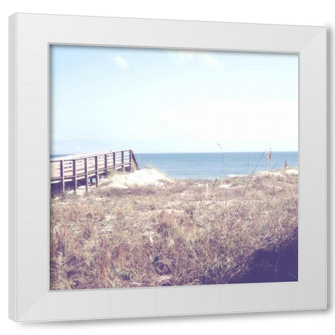 Soft Breeze Shores White Modern Wood Framed Art Print by Peck, Gail