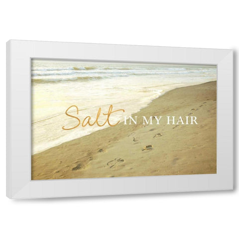Salt in my Hair White Modern Wood Framed Art Print by Peck, Gail