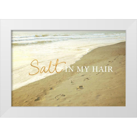 Salt in my Hair White Modern Wood Framed Art Print by Peck, Gail
