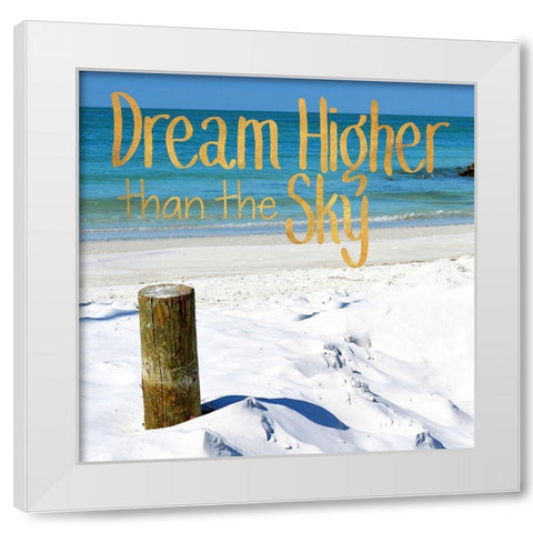 Dream High White Modern Wood Framed Art Print by Peck, Gail