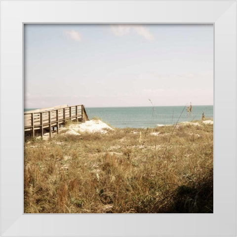 Soft Breeze Shores I White Modern Wood Framed Art Print by Peck, Gail