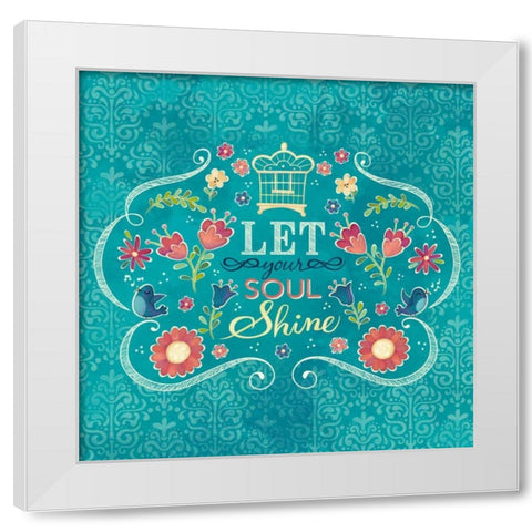 Enjoy the Little Things II White Modern Wood Framed Art Print by Josefina