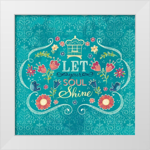 Enjoy the Little Things II White Modern Wood Framed Art Print by Josefina