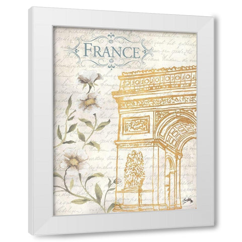 Golden Paris II White Modern Wood Framed Art Print by Medley, Elizabeth