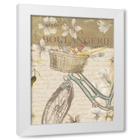 Paris Outing II White Modern Wood Framed Art Print by Medley, Elizabeth