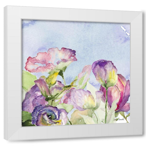 Purple Garden I White Modern Wood Framed Art Print by Loreth, Lanie