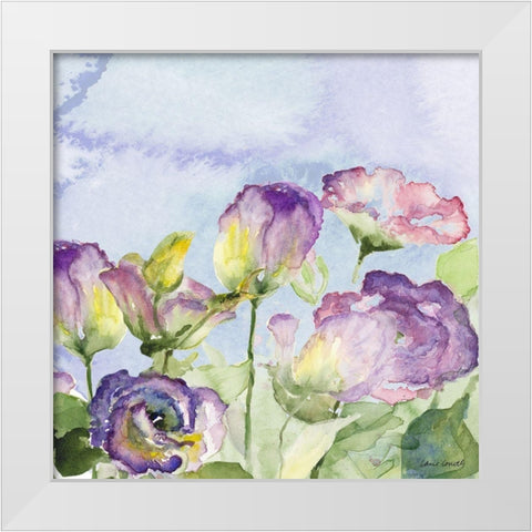 Purple Garden II White Modern Wood Framed Art Print by Loreth, Lanie