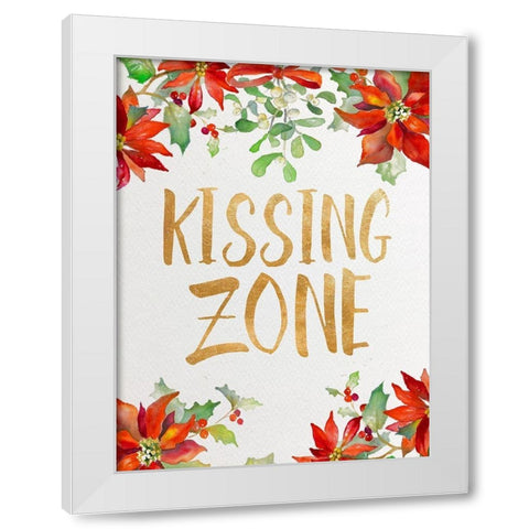 Holiday Kiss II White Modern Wood Framed Art Print by Loreth, Lanie