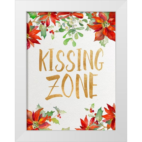 Holiday Kiss II White Modern Wood Framed Art Print by Loreth, Lanie