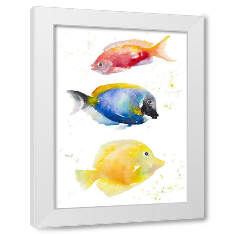 Tropical Fish III White Modern Wood Framed Art Print by Loreth, Lanie