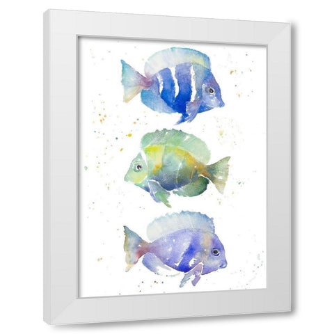 Tropical Fish IV White Modern Wood Framed Art Print by Loreth, Lanie