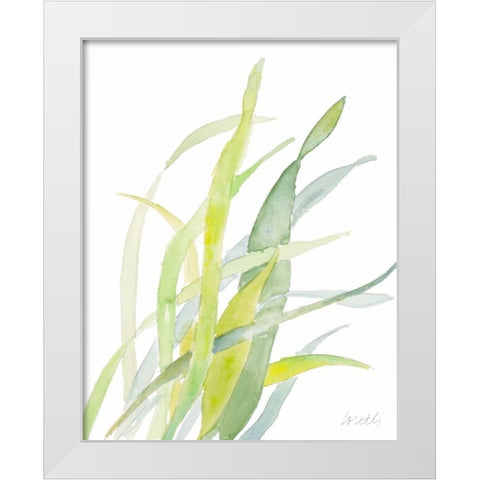 Seagrasses and Eelgrasses II White Modern Wood Framed Art Print by Loreth, Lanie