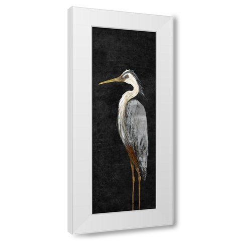 Heron on Black I White Modern Wood Framed Art Print by DeRice, Julie