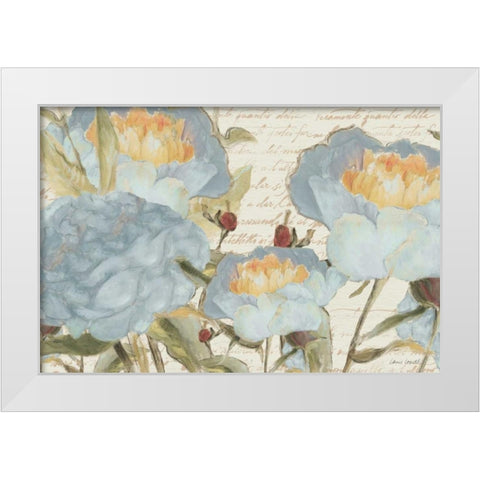 Flowers in the Garden White Modern Wood Framed Art Print by Loreth, Lanie