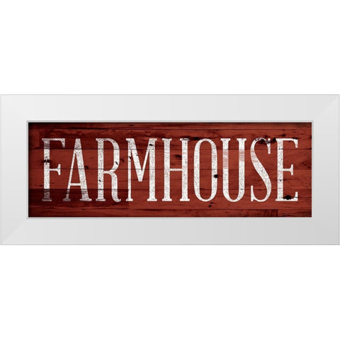 Farmhouse White Modern Wood Framed Art Print by SD Graphics Studio
