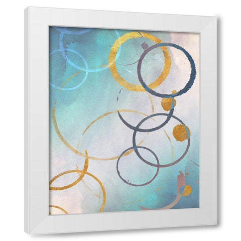 Color Rings White Modern Wood Framed Art Print by SD Graphics Studio