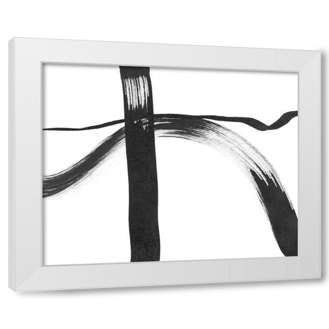 Drip in Silence I White Modern Wood Framed Art Print by SD Graphics Studio