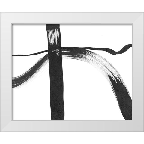 Drip in Silence I White Modern Wood Framed Art Print by SD Graphics Studio