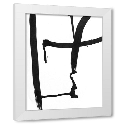 Drip in Silence II White Modern Wood Framed Art Print by SD Graphics Studio