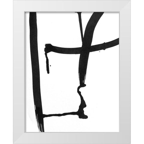 Drip in Silence II White Modern Wood Framed Art Print by SD Graphics Studio