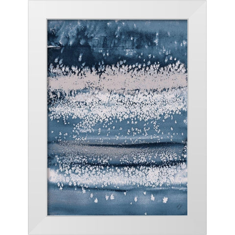 Blue Winds White Modern Wood Framed Art Print by Loreth, Lanie