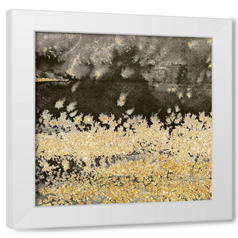 Gold Winds Square I White Modern Wood Framed Art Print by Loreth, Lanie