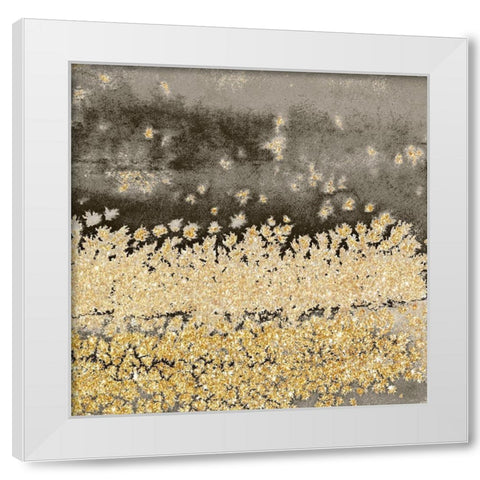 Gold Winds Square II White Modern Wood Framed Art Print by Loreth, Lanie