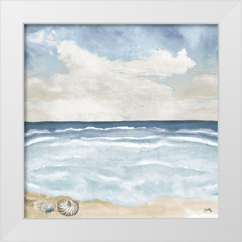 Evening Coast View I White Modern Wood Framed Art Print by Medley, Elizabeth