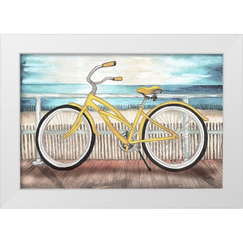 Coastal Bike Rides White Modern Wood Framed Art Print by Medley, Elizabeth