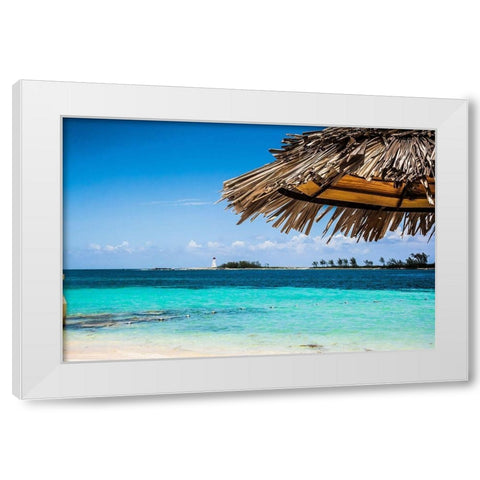 Under The Shade White Modern Wood Framed Art Print by Navas, Emily
