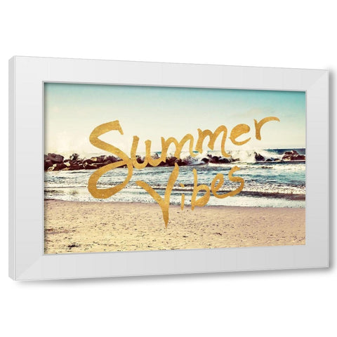 Summer Vibes White Modern Wood Framed Art Print by Navas, Emily