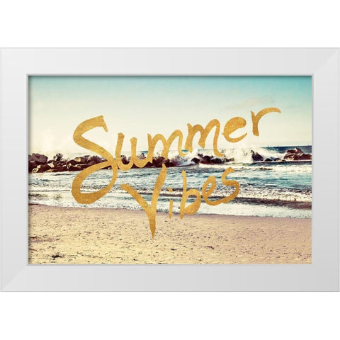 Summer Vibes White Modern Wood Framed Art Print by Navas, Emily
