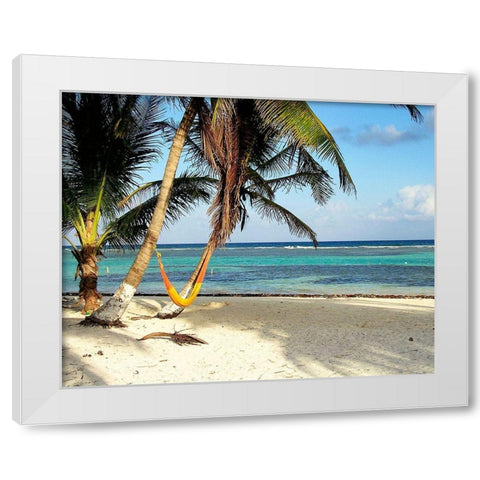 Hammock Paradise White Modern Wood Framed Art Print by Navas, Emily