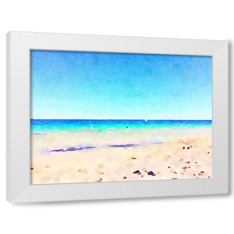 Ocean Wonder White Modern Wood Framed Art Print by Navas, Emily