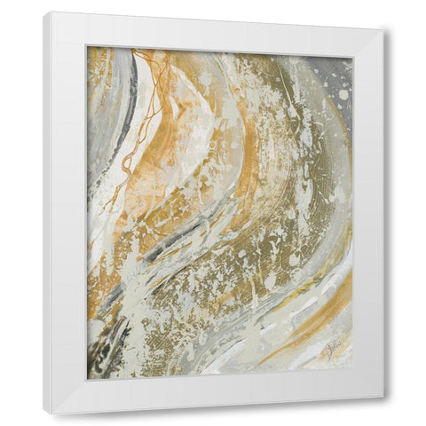 The Wave White Modern Wood Framed Art Print by Pinto, Patricia