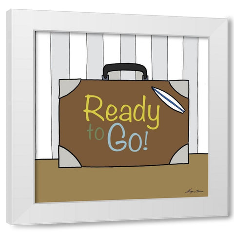 Ready To Go! White Modern Wood Framed Art Print by Edwins, Hugo
