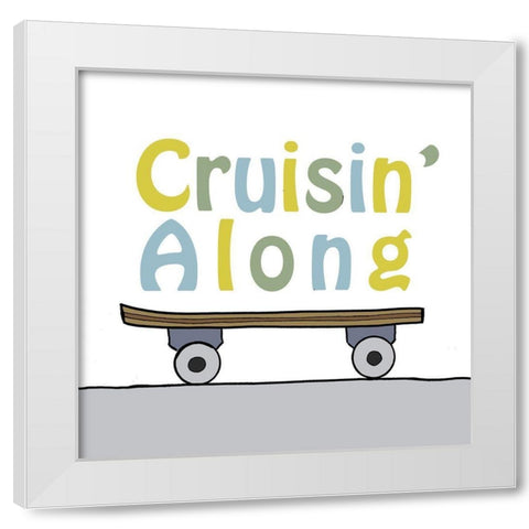 Cruisin Along White Modern Wood Framed Art Print by Edwins, Hugo