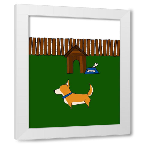 Another Doggy Dog Day I White Modern Wood Framed Art Print by Edwins, Hugo